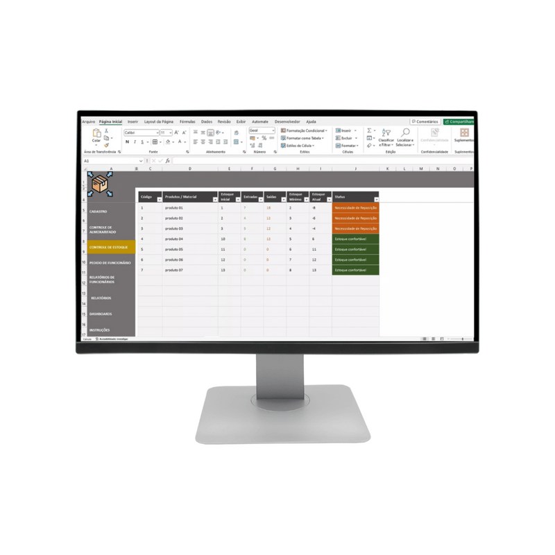 Hoja de cálculo de control de inventario, sistema de almacén, entrada de inventario