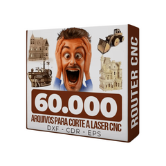 60.000 archivos Corte láser Router CNC Plasma Arte vectorial MDF