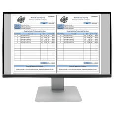 Planilha Orçamento Produtos E Serviços Folha Modelo Empresa Cliente - Radali Shop