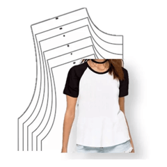9 Patrones de Raglán para Mujer: Plantillas de Modelado de Camisetas