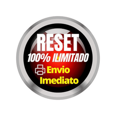 Imagem de botão com texto 'RESET 100% ILIMITADO' e 'Envio Imediato' para Reset Epson L3210.