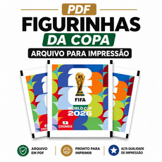 Figurinhas pacote da copa do mundo 2026 digital em PDF