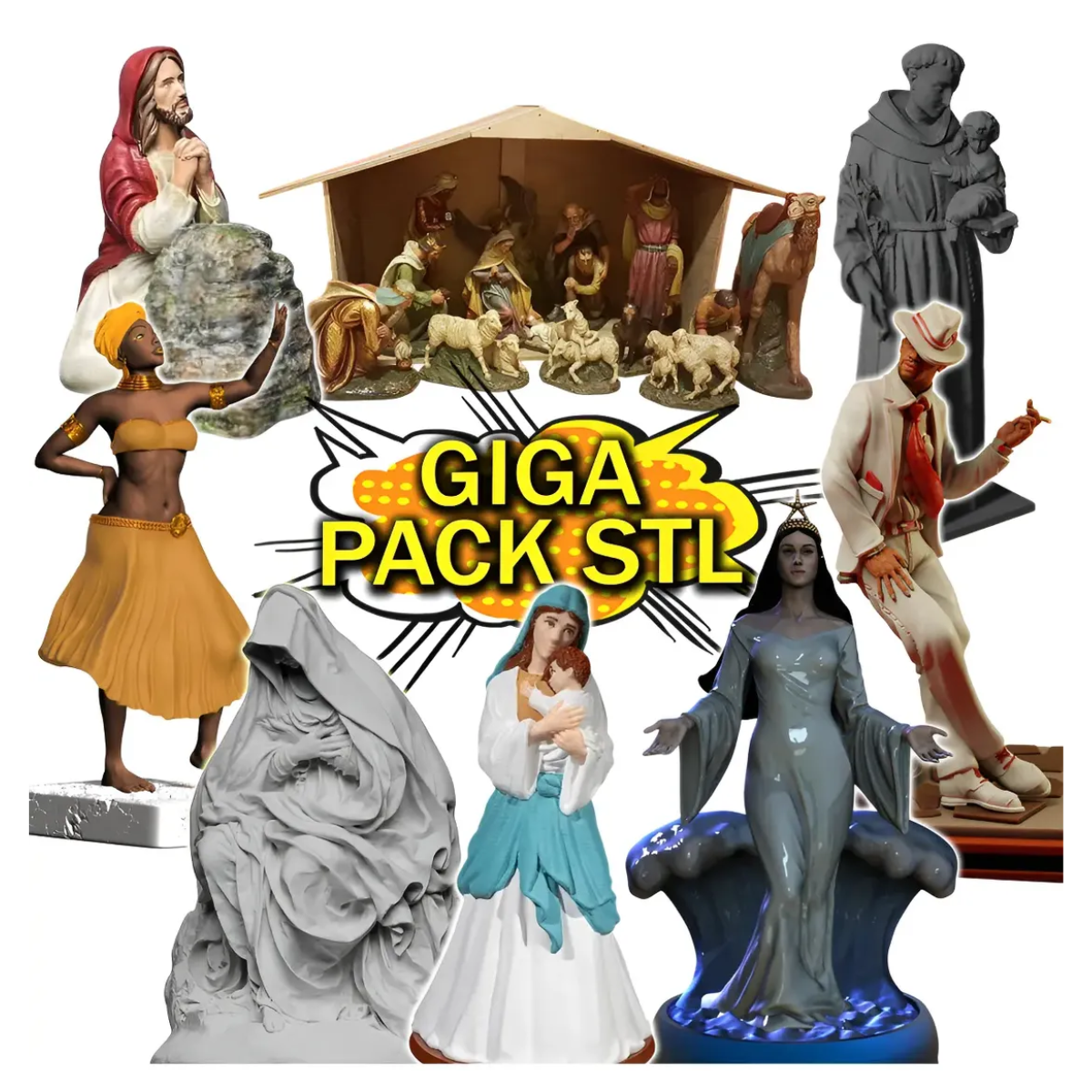 Pack Stl Impressão 3d Religiões + Atualizações