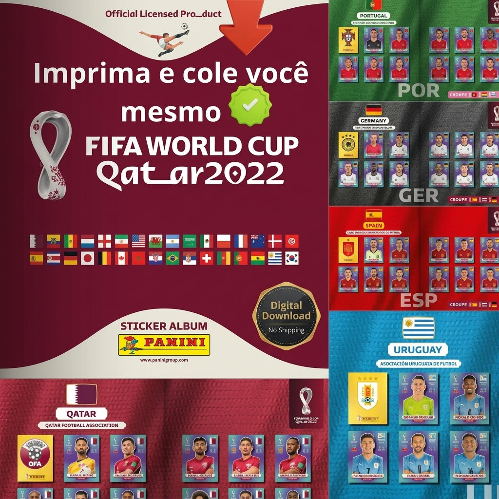 Figurinhas Copa Qatar 2022 em PDF - Todas Figurinhas para Imprimir