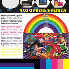 5 Paginas para Teste Impressora JPG com informações sobre serviços de manutenção e teste de impressoras.