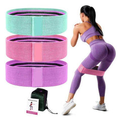 Kit de 3 bandas elásticas para ejercicios de estiramiento, pilates y yoga.