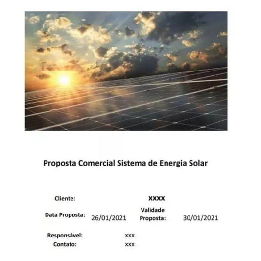 Planilha Energia Solar Dimensionamento Payback Proposta Orçamento - Radali Shop