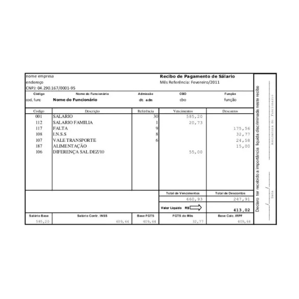 Planilha Holerite Banco dados Funcionarios 3 Modelos Editáveis Recibo - Radali Shop