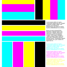 5 Paginas para Teste Impressora JPG mostrando cores e alinhamento para verificar qualidade da impressão.